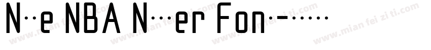 Nike NBA Number Font字体转换